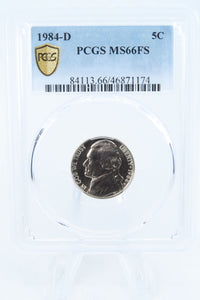 1984-D PCGS MS66FS Jefferson Nickel Full Steps Business Strike 5C
