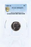 1984-D PCGS MS66FS Jefferson Nickel Full Steps Business Strike 5C
