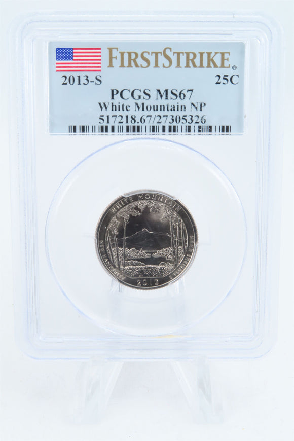 2013-S PCGS MS67 White Mountains NP Quarter Business Strike 25C