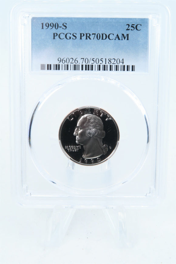 1990-S PCGS PR70DCAM Washington Quarter Proof 25C