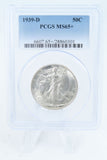 1939-D PCGS MS65+ Walking Liberty Half Dollar Business Strike 50C