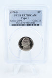1979-S PCGS PR70DCAM Type 1 Jefferson Nickel Proof 5C