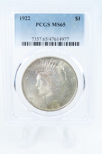 1922-P PCGS MS65 Peace Dollar Business Strike