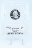 2002-S PCGS PR69DCAM Silver Louisiana State Quarter Proof 25C