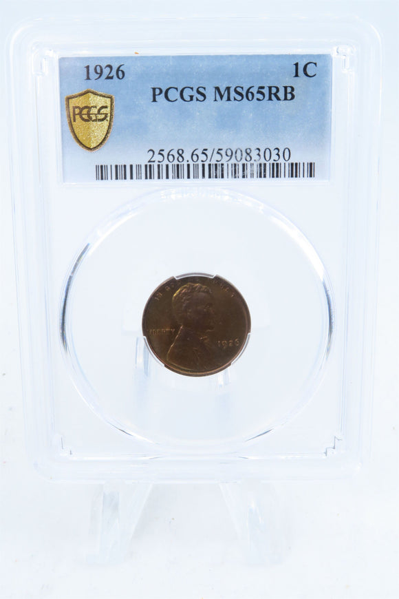 1926-P PCGS MS65RB Lincoln Wheat Cent Business Strike 1C