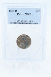 1935-D PCGS MS65 Buffalo Nickel Business Strike 5C