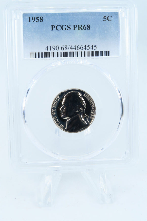 1958-P PCGS PR68 Jefferson Nickel Proof 5C