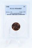 1988-P PCGS MS66RD Lincoln Memorial Cent Business Strike 1C