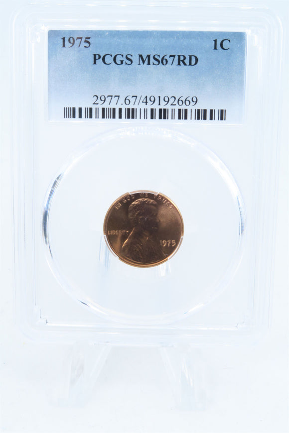 1975-P PCGS MS67RD Lincoln Memorial Cent Business Strike 1C