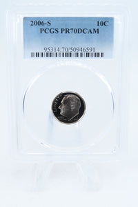 2006-S PCGS PR70DCAM Roosevelt Dime Proof 10C