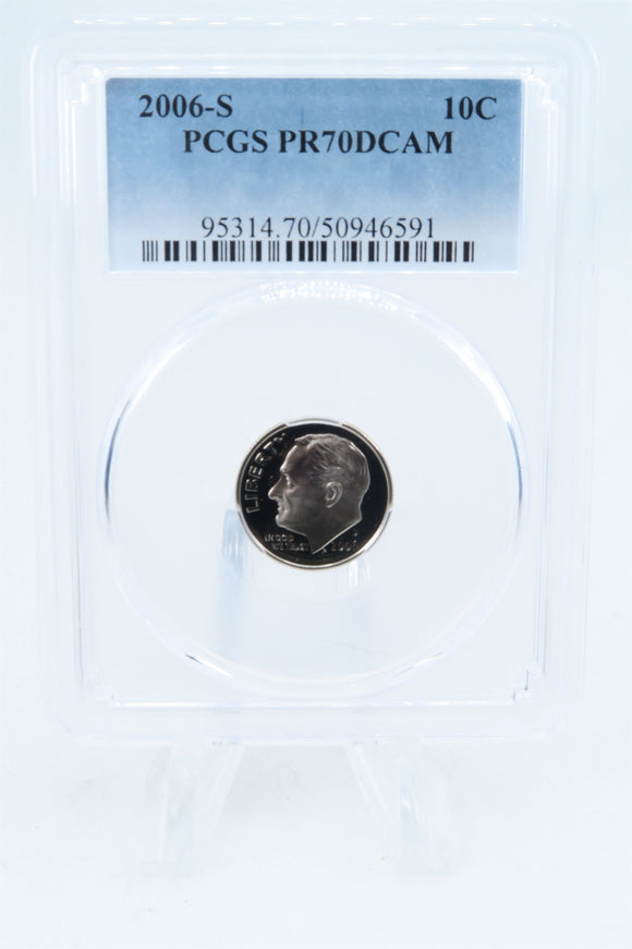 2006-S PCGS PR70DCAM Roosevelt Dime Proof 10C
