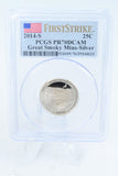 2014-S PCGS PR70DCAM Silver Great Smoky Mountains NP Quarter Proof 25C