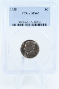 1938-P PCGS MS67 Jefferson Nickel Business Strike 5C