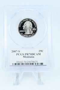 2007-S PCGS PR70DCAM Montana State Quarter Proof 25C