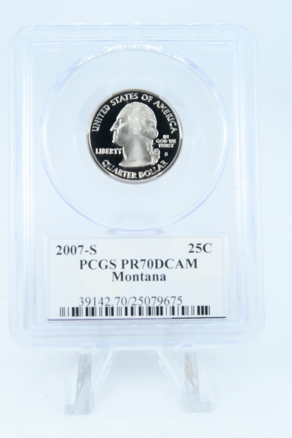 2007-S PCGS PR70DCAM Montana State Quarter Proof 25C