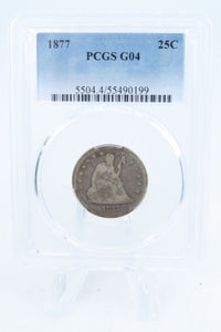 1877-P PCGS G04 Liberty Seated Quarter Business Strike 25C
