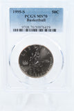 1995-S PCGS MS70 Basketball Modern Commemorative Half Dollar 50C