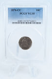 1876-CC PCGS VG10 Liberty Seated Dime Business Strike 10C
