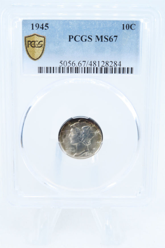 1945-P PCGS MS67 Mercury Dime Business Strike 10C