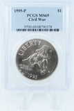 1995-P PCGS MS69 Civil War Silver Modern Commemorative Dollar