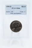 1999-D PCGS MS66 Susan B. Anthony Dollar Business Strike