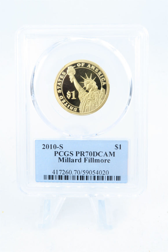2010-S PCGS PR70DCAM Millard Fillmore Presidential Dollar Proof