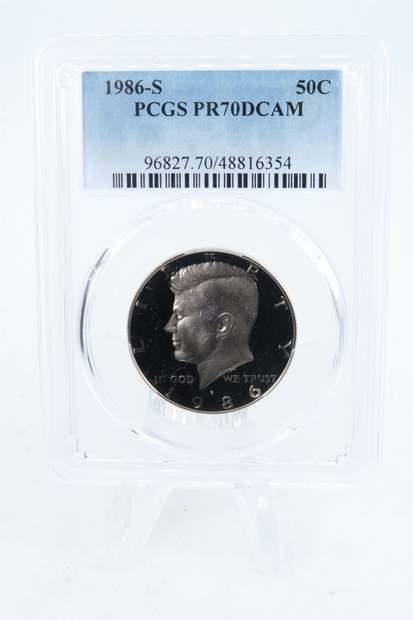 1986-S PCGS PR70DCAM Kennedy Half Dollar Proof 50C