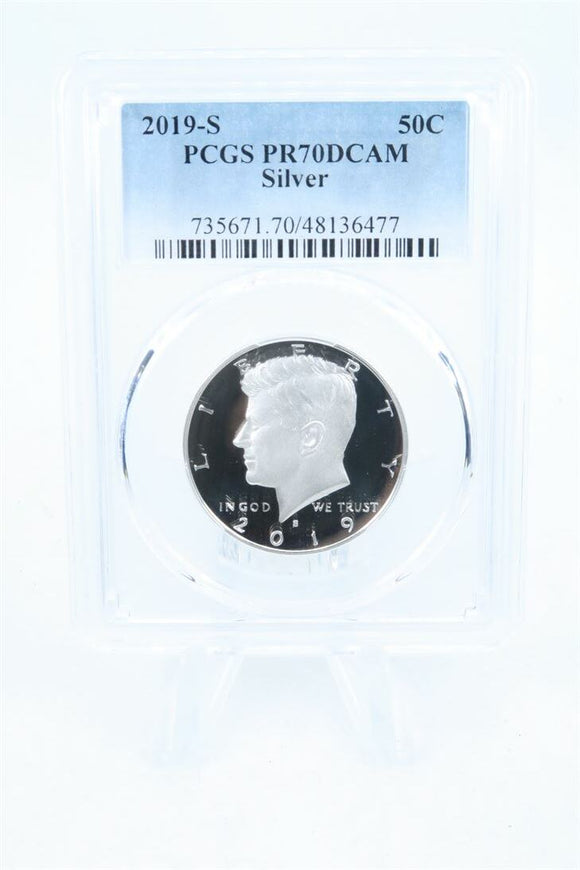 2019-S PCGS PR70DCAM Silver Kennedy Half Dollar Proof 50C