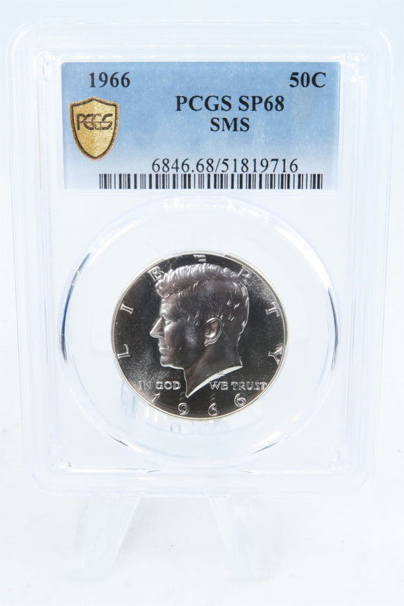 1966-P PCGS SP68 SMS Kennedy Half Dollar 50C
