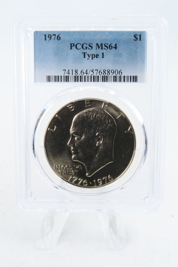 1976-P PCGS MS64 Type 1 Eisenhower Ike Dollar Business Strike