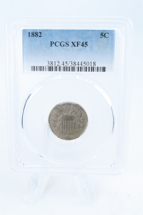 1882-P PCGS XF45 Shield Nickel Business Strike 5C