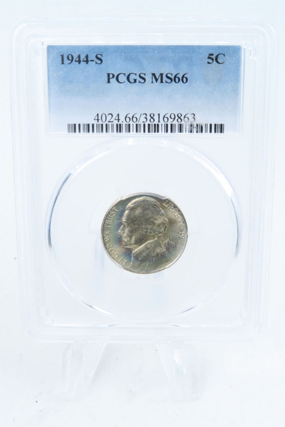 1944-S PCGS MS66 Jefferson War Nickel Business Strike 5C
