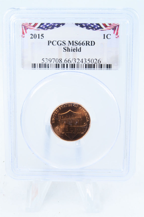 2015-P PCGS MS66RD Lincoln Shield Cent Business Strike 1C