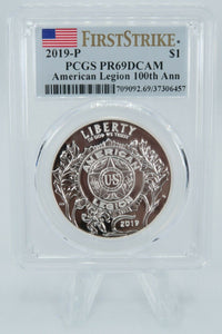 2019-P PCGS PR69DCAM American Legion 100th Anniversary Silver Proof