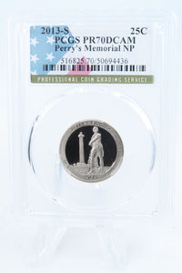 2013-S PCGS PR70DCAM Perry's Memorial NP Quarter Proof 25C