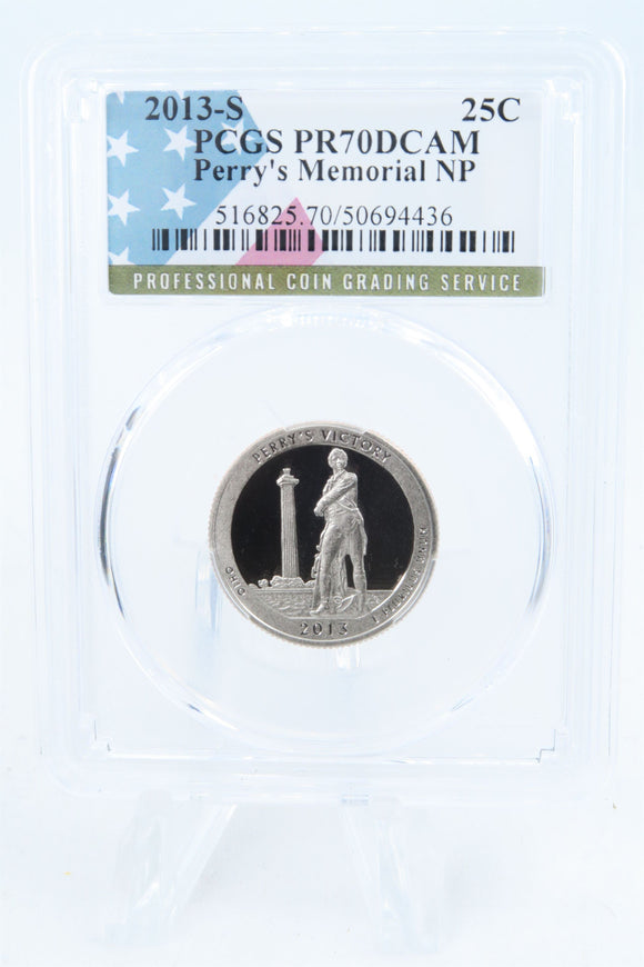 2013-S PCGS PR70DCAM Perry's Memorial NP Quarter Proof 25C