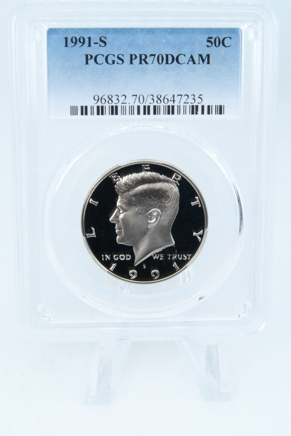 1991-S PCGS PR70DCAM Kennedy Half Dollar Proof 50C