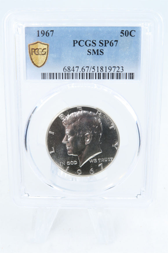1967-P PCGS SP67 SMS Kennedy Half Dollar 50C