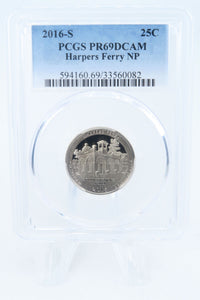 2016-S PCGS PR69DCAM Harpers Ferry NP Quarter Proof 25C