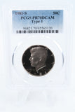 1981-S PCGS PR70DCAM Type 1 Kennedy Half Dollar Proof 50C