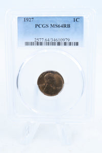 1927-P PCGS MS64RB Lincoln Wheat Cent Business Strike 1C