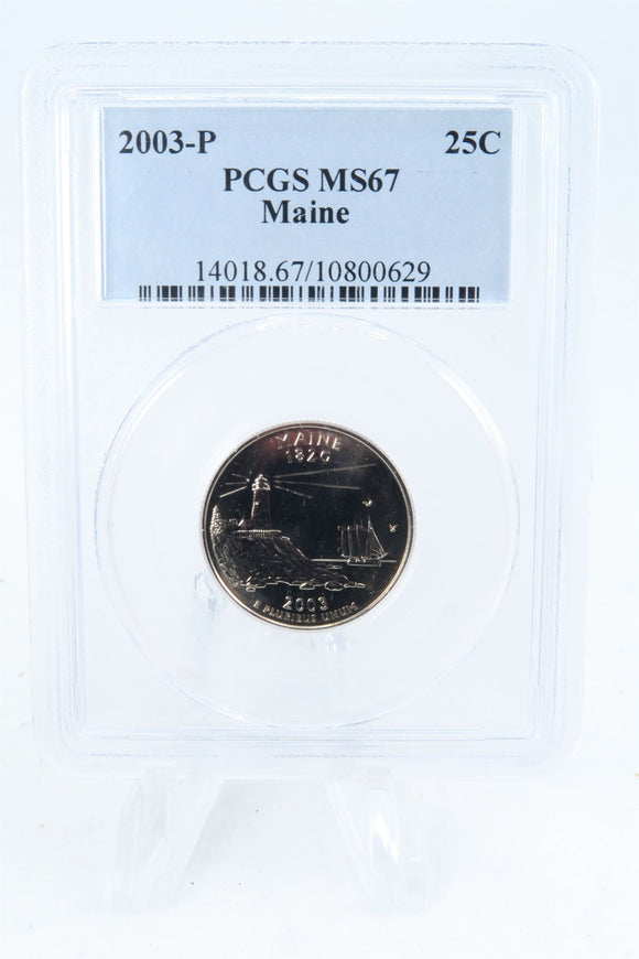 2003-P PCGS MS67 Maine State Quarter Business Strike 25C