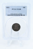 1831-P PCGS VG08 Capped Bust Dime Business Strike 10C