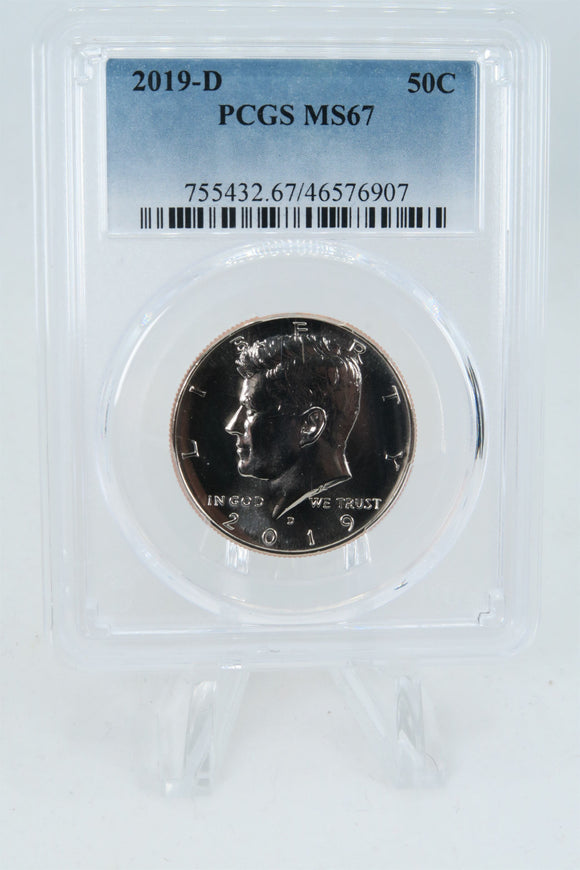 2019-D PCGS MS67 Kennedy Half Dollar Business Strike 50C