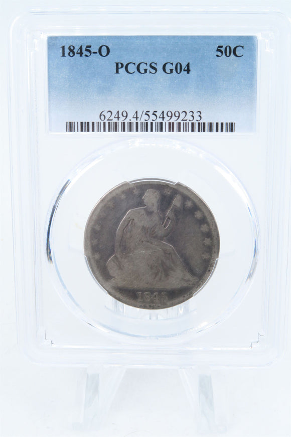 1845-O PCGS G04 Liberty Seated Half Dollar Business Strike 50C