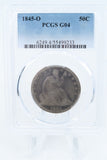 1845-O PCGS G04 Liberty Seated Half Dollar Business Strike 50C