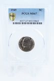 1949-P PCGS MS67 Jefferson Nickel Business Strike 5C