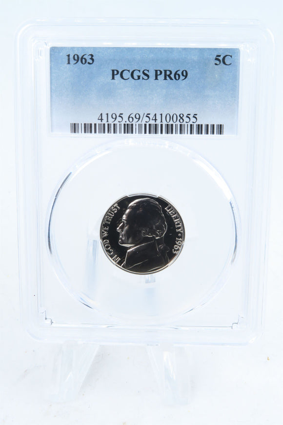 1963-P PCGS PR69 Jefferson Nickel Proof 5C