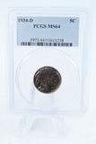 1934-D PCGS MS64 Buffalo Nickel Business Strike 5C