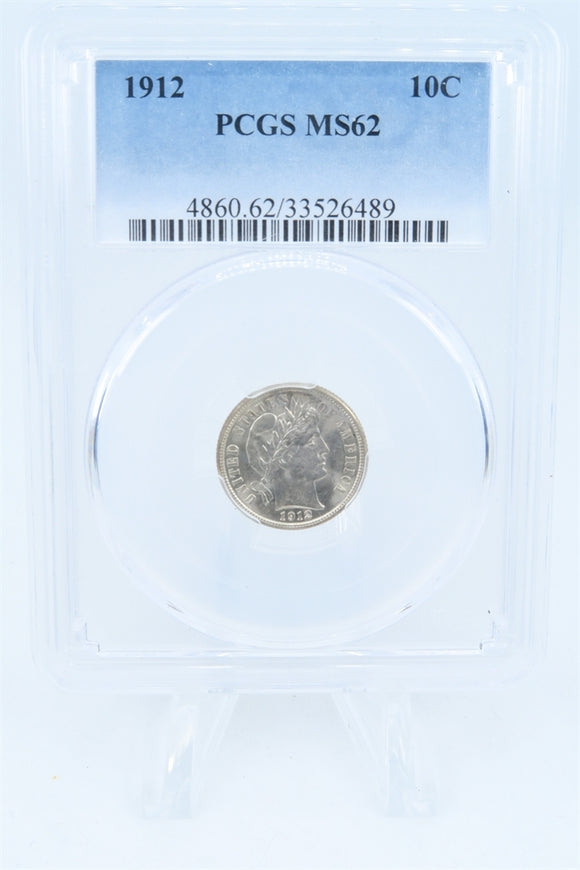 1912-P PCGS MS62 Barber Dime Business Strike 10C